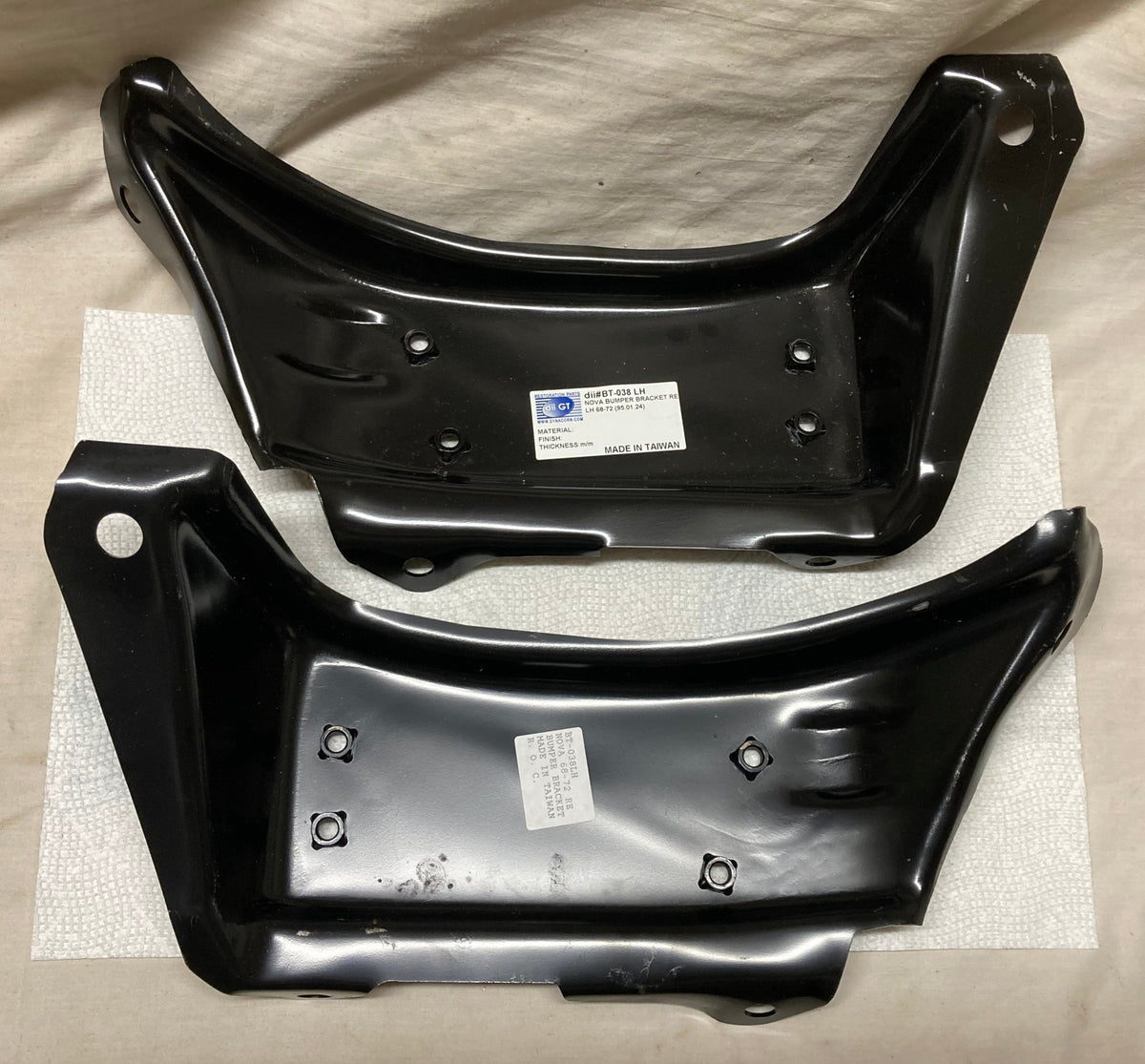 68 69 70 71 72 Nova Rear Bumper Brackets (Pair) 1968 1969 1970 1971 19