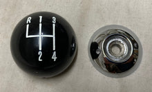 Load image into Gallery viewer, Shifter Ball Black/Chrome 2 Piece 4 Speed 5/16&quot; Thread 1-3/4&quot; Diameter