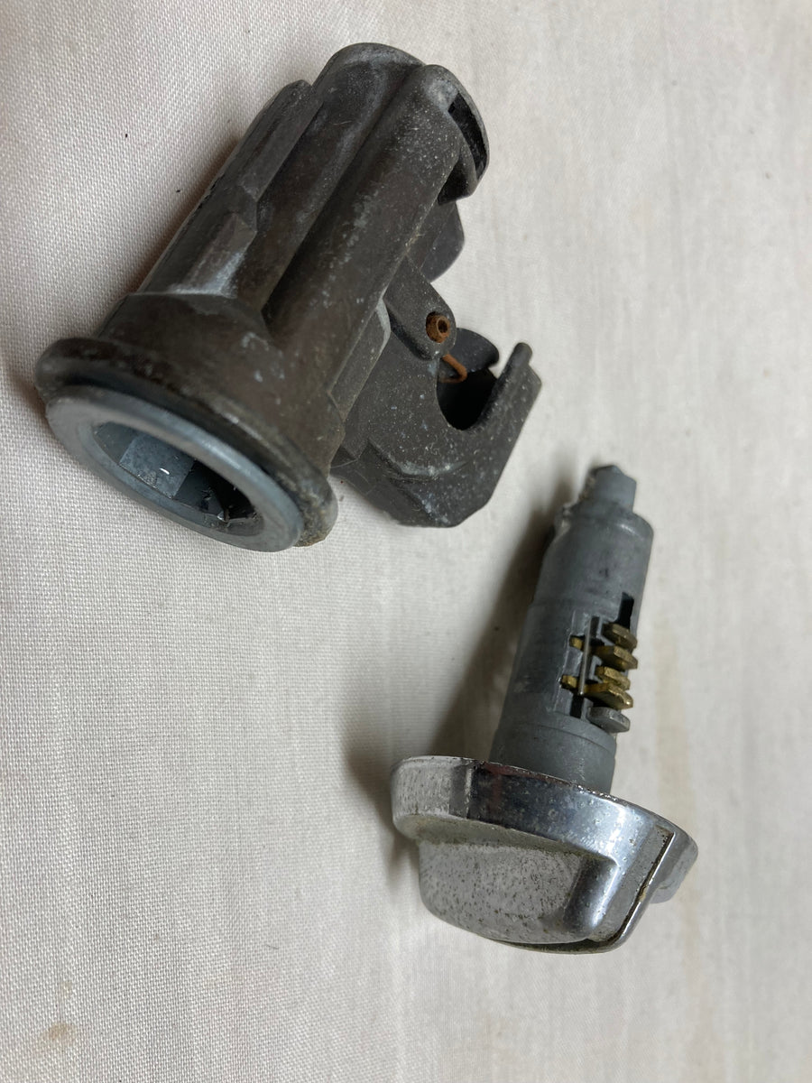 68 Chevelle Glove Box Lock Cylinder and Housing Assembly (Original) SS