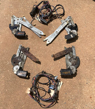 Load image into Gallery viewer, 69 Chevelle 2 Door HT and Convertible Power Window Regulators Motors Harness (Original) 6 Pieces A Body Skylark Cutlass Tempest LeMans 1969