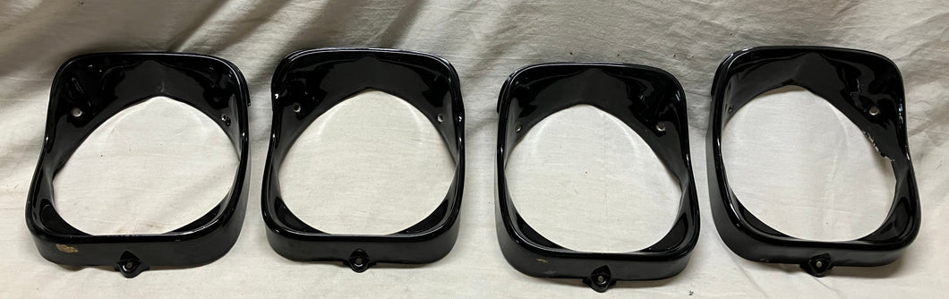 68 Chevelle Headlight Bezels Blacked Out 4 pieces 1968