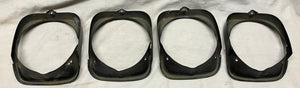 68 Chevelle Headlight Bezels Blacked Out 4 pieces 1968