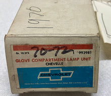 Load image into Gallery viewer, NOS 70 71 72 Chevelle Glove Compartment Lamp Kit 993981 SS El Camino 1970 1971 1972