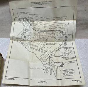 NOS 70 71 72 Chevelle Glove Compartment Lamp Kit 993981 SS El Camino 1970 1971 1972
