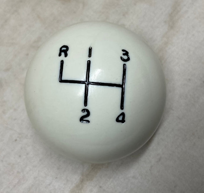 Shifter Ball White 4 Speed 5/16