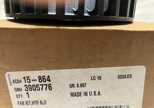 NOS Heater Blower Fan Kit # 3905776 Chevelle Impala Nova