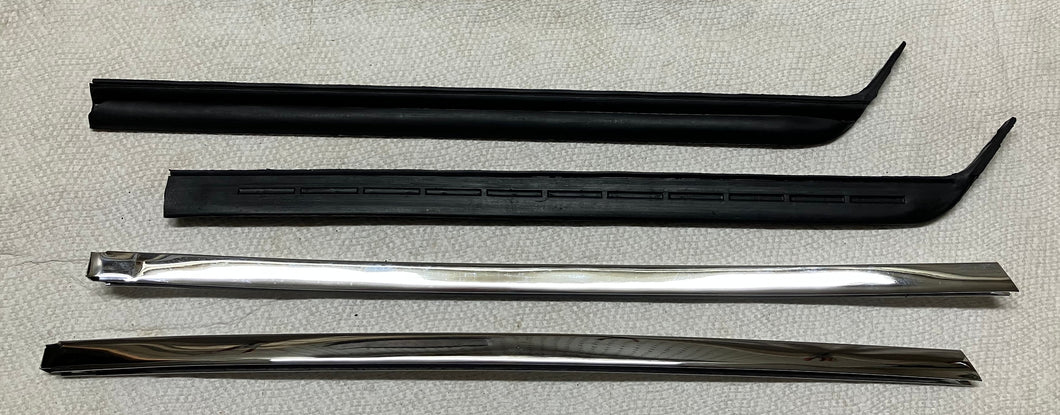 67 68 69 Camaro Quarter Window Sash ( Pair ) with Installation Rubber Channel Inserts and Seals 1967 1968 1969 SS Super Sport Z28 RS Rally Sport Firebird Trans Am
