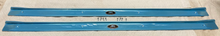 Load image into Gallery viewer, 64 65 66 67 Chevelle Door Sill Plates Pair with Riveted Body by Fisher Emblem SS 1964 1965 1966 1967