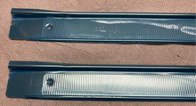 Load image into Gallery viewer, 64 65 66 67 Chevelle Door Sill Plates Pair with Riveted Body by Fisher Emblem SS 1964 1965 1966 1967