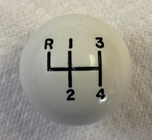Load image into Gallery viewer, Shift Ball White 4 Speed 3/8" Thread Hurst Style