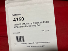 Load image into Gallery viewer, 64 65 66 67 Chevelle Door Sill Plates Pair with Riveted Body by Fisher Emblem SS 1964 1965 1966 1967 - Sundellauto Specialties