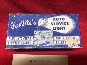 Vintage Reelite Auto Service Light 6volt Cigar Lighter Socket Plug-A-Lite NIB - Sundellauto Specialties