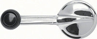 Window Crank - Single Arm&#44; Black Knob - Front or Rear (Sold Each) - 63-64 Chevy II Nova; 64 Chevelle El Camino
