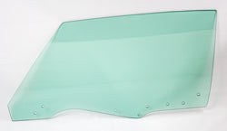 Door Glass w/ 8 Holes - Green Tint - LH - 70-72 GM A-Body Coupe & Convertible; 70-72 Grand Prix