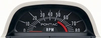 Hood Tachometer - 5500 Redline (V8 Point Ignition) - 69 Firebird