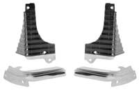 Outer Grille Extensions - Upper & Lower (4pcs) - 68 Chevelle El Camino