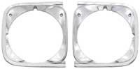 Headlamp Bezels - LH/RH Pair - 72 Chevelle El Camino