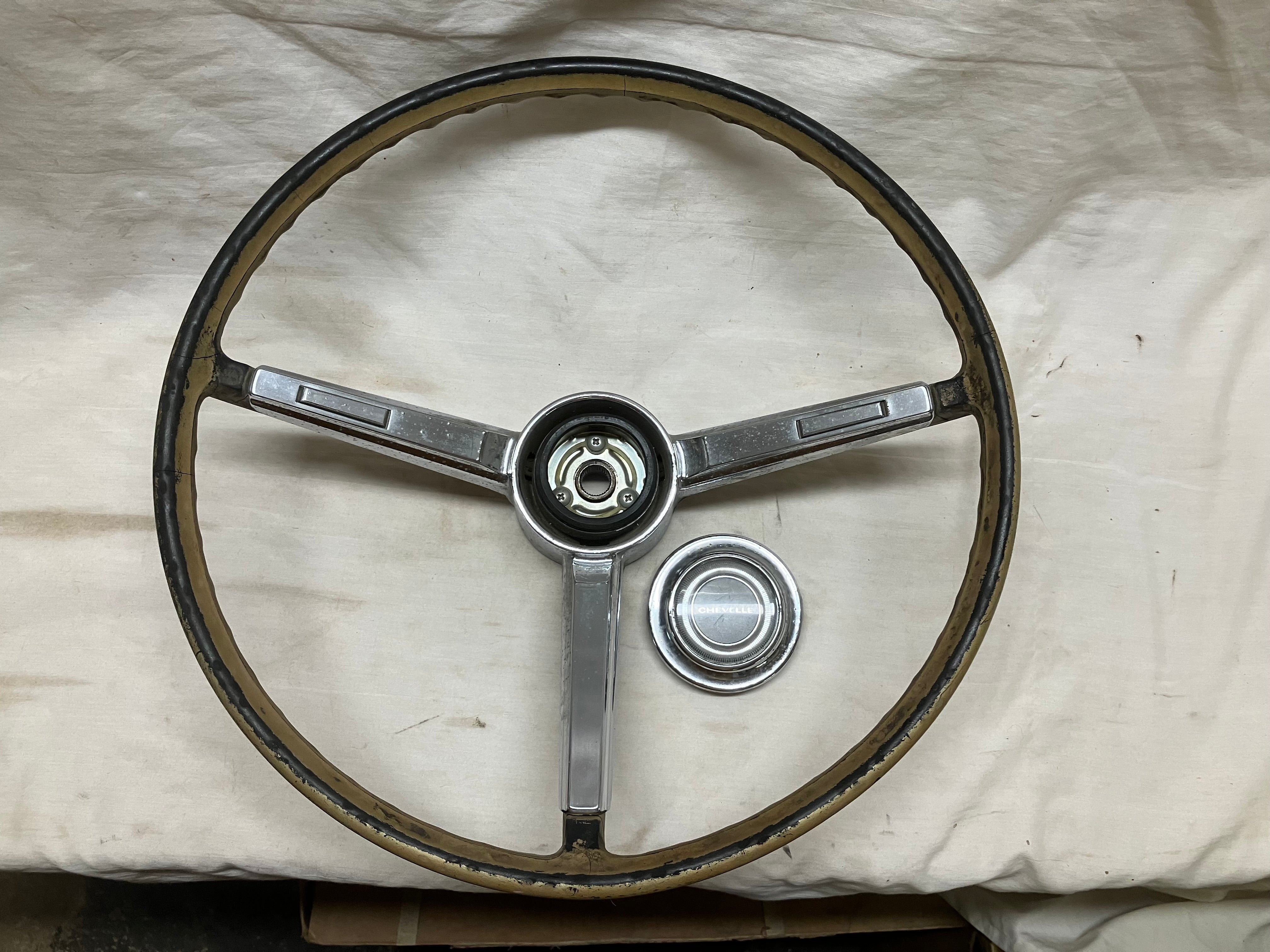 67-72 WOOD STEERING WHEEL HORN CAP MOUNT CONTACT CAMARO IMPALA NOVA CH