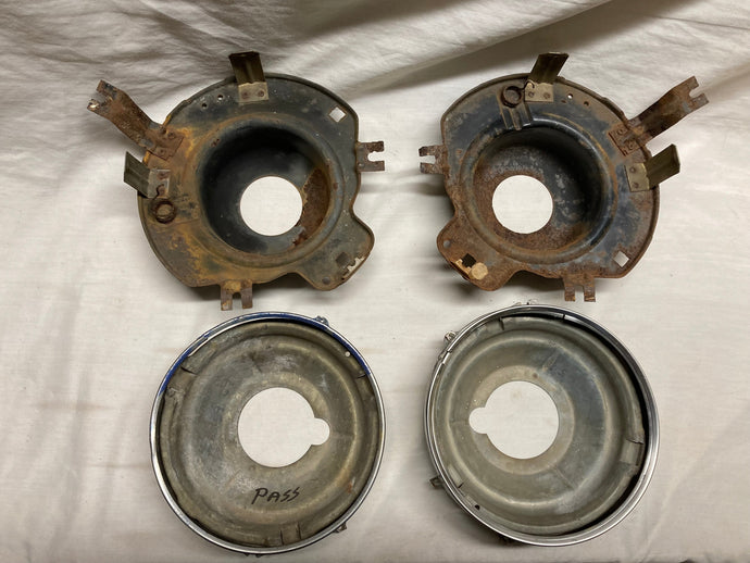 65 Nova Chevy II Headlamp Bucket Assemblies LH/RH (Original) 1965