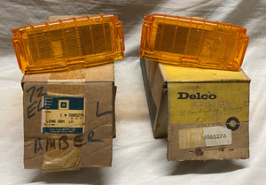 72 El Camino and Chevelle Station Wagon NOS #5965275 #5965276 Park/Turn Signal Lens RH/LH Pair 1972