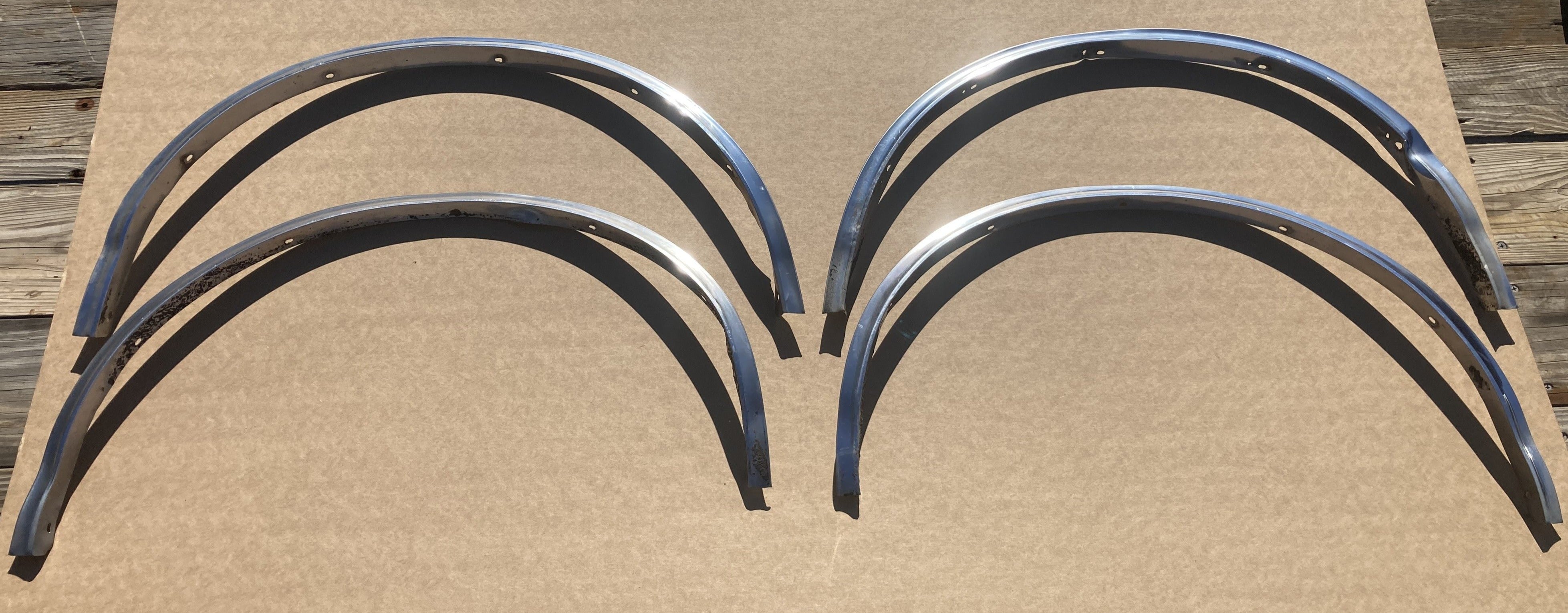 69 Oldsmobile 442 Wheel Opening Moldings 4 pieces Original 1969
