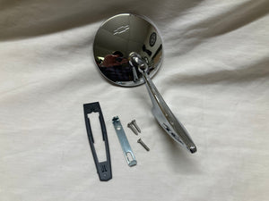 66 67 68 Chevelle Exterior Mirror with Bowtie Ribbed Base 1966 1967 1968 El Camino Chevy II Nova Camaro SS Super Sport RS Rally Sport Z28