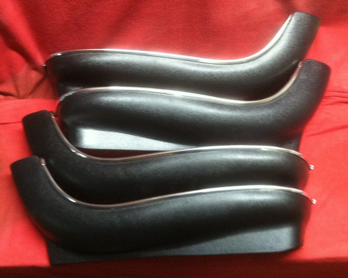 Bucket Seat Bottom Skirts (Set 2 Seats) Black 66-67 A Body Chevelle El Camino GTO Cutlass Nova Impala