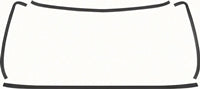 Back Glass Molding Set - Black - 75-81 Camaro Firebird